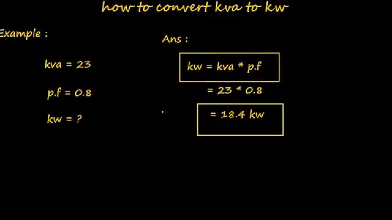 Kva to kw conversion formula pdf download for mac